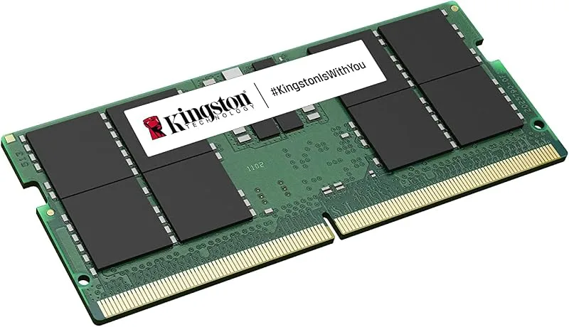Kingston ValueRAM 32 GB (2 x 16 GB) kit med 2 4800 MT/s DDR5 icke-ECC CL40 SODIMM 1Rx8 KVR48S40BS8K2-32 laptopminne