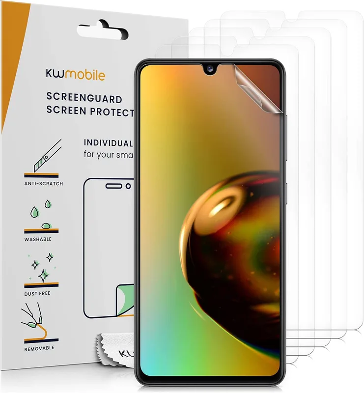 kwmobile 6 x skyddsfilm kompatibel med Samsung Galaxy A33 5G – klar film – skärmskydd transparent displayfilm