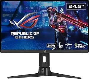 ASUS ROG Strix XG259CM – 24,5 tums Full HD spelskärm – 240 Hz, 1 ms GtG, G-Sync-kompatibel, DisplayHDR 400 – Fast IPS-panel, 16:9, 1920x1080, DisplayPort, HDMI, USB-C, ergonomisk