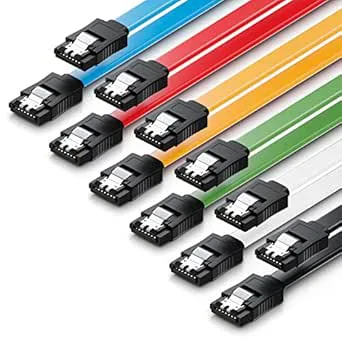 deleyCON 6x 50cm SATA 3-Kabel i Set SATA III-Datakabel