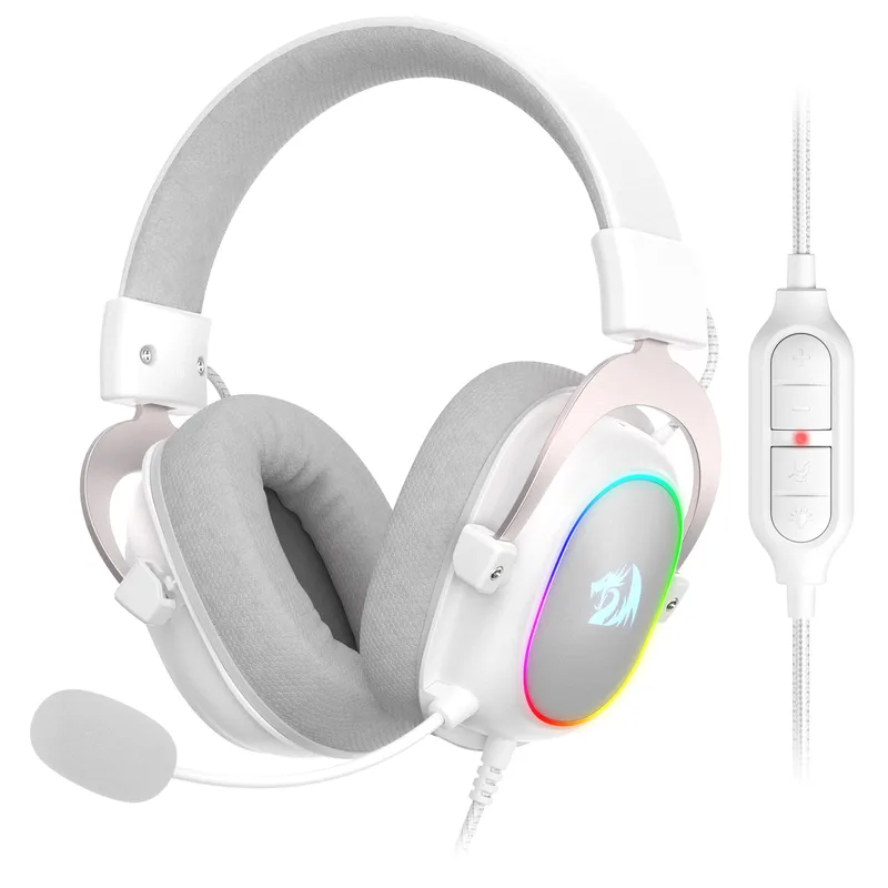 Redragon H510 Zeus-X RGB vitt trådbundet spelheadset