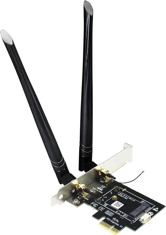 GLOTRENDS WA01 M.2 E Key till PCIe X1 WiFi Bluetooth-adapter