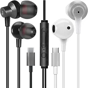 MAS CARNEY 【2 Pack】 MAS CARNEY TI3+TH4 Wired USB Type C Headphones
