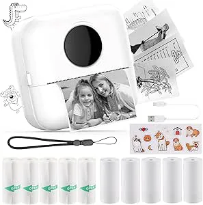 HuiJuKeJi Mini fickskrivare mini fotoskrivare för smartphone