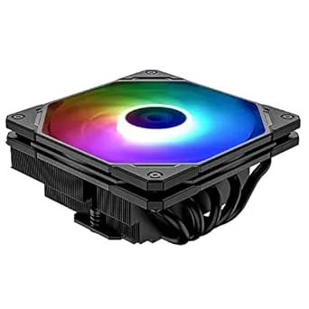 ID-COOLING IS-55 ARGB CPU-kylare med låg profil 57 mm CPU-kylare Air Cooler ARGB 5 Heatpipes 120 x 120 x 15 mm, CPU-fläkt för Intel LGA1700/115X/1200; AMD AM4/AM5