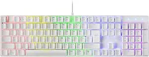 MARSGAMING Gaming MK422 vitt, mekaniskt tangentbord RGB
