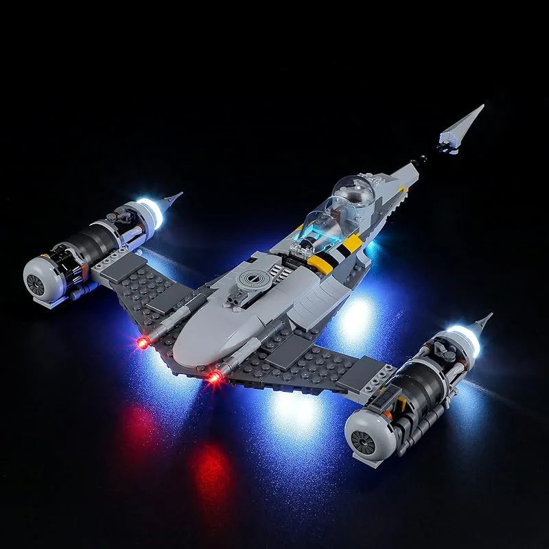 BRIKSMAX LED-belysningssats för Lego Star Wars The Mandalorian N-1 jägare