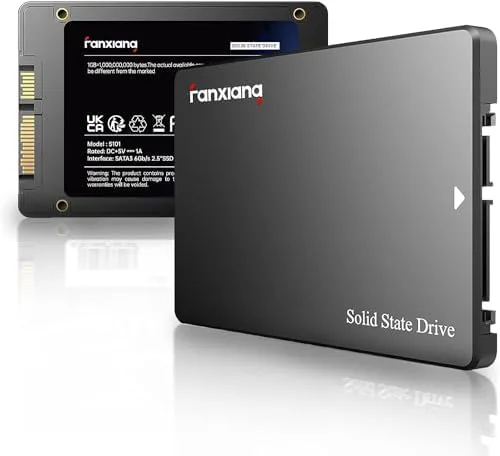 Fanxiang S101 250 GB SSD SATA III 6 Gb/s 2,5 tum intern solid state-enhet, läshastighet upp till 550 MB/sek, kompatibel med laptop och PC stationära datorer (svart)