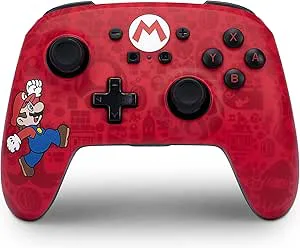 PowerA Here We Go Mario Noir, Rouge Bluetooth/USB Manette de jeu Analogique Nintendo Switch