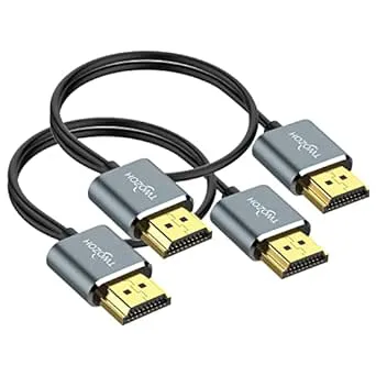 Twozoh Flexible and Slim HDMI Cable 0.5M 2Pack