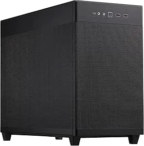 ASUS Prime AP201, MicroATX, 33 liter, kompatibel med radiatorer upp till 360 mm, rymmer 338 nätpaneler, öppning utan verktyg, USB typ-C fram, svart, 90DC0G0-B39000
