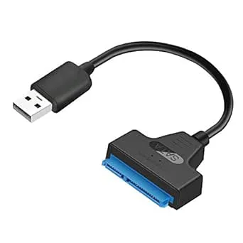 USB 2.0 till SATA 22-stifts adapter-omvandlarkabel för 2,5-tums HDD-hårddiskar