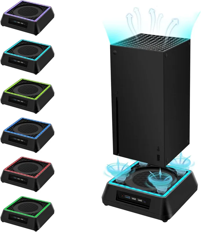Mcbazel Xbox Serie X fläkt LED-stativ med