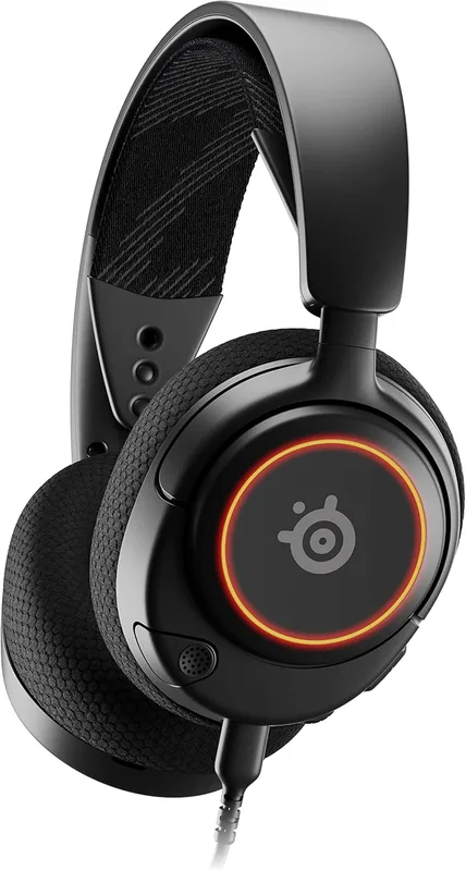 SteelSeries Arctis Nova 3 gamingheadset för flera system – Hi-fi-druvrutiner – 360° spatialt ljud – Öronkåpor med AirWeave Memory Foam – Ultralättvikt – ClearCast Gen 2-mick – PC, PS5, PS4, Switch