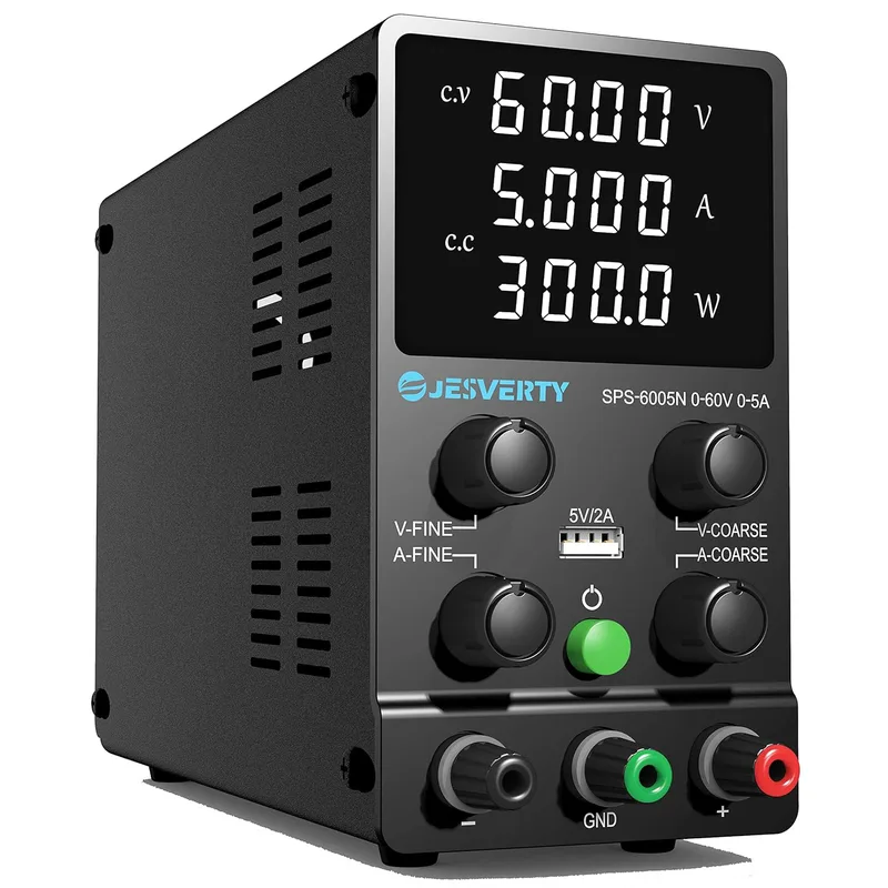Laboratorienätaggregat 0–60 V/ 0–5A, Laboratorieströmförsörjning DC Justerbar