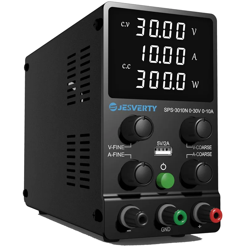 Laboratorienätaggregat 0–30 V/ 0–10A, Laboratorieströmförsörjning DC Justerbar