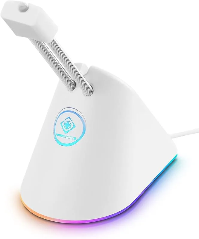 DELTACO GAM-044-W-RGB Gaming White Line WA91 RGB Mouse Bungee