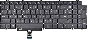 Ersättningstangentbord för Dell Latitude 5520 5521, Precision 3560 3561 bärbar dator med bakgrundsbelyst US Layout P/N: N7N16