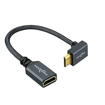 Twozoh Vinklad Mini HDMI till HDMI Adapterkabel
