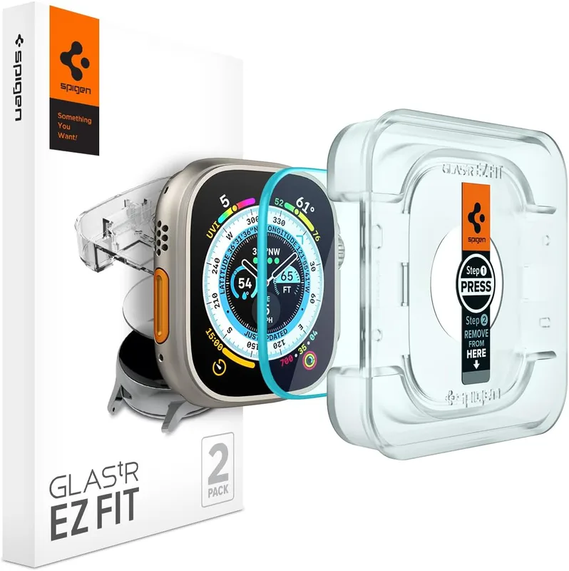 Spigen Glas.tR EZ Fit Skärmskydd kompatibel med Apple Watch Ultra 3