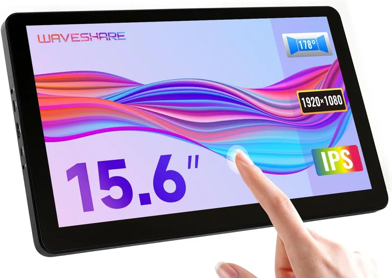 Waveshare 15.6inch HDMI LCD with Case(Type H), Capacitive IPS Touch Screen
