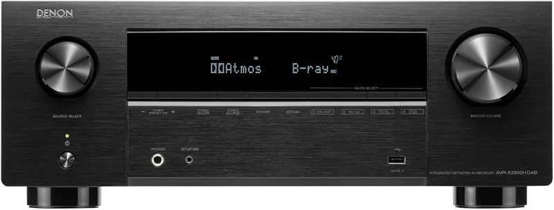 Denon AVR-X2800HDAB 7.2-kanals AV-mottagare, HiFi-förstärkare med Dolby Atmos, DTS:X