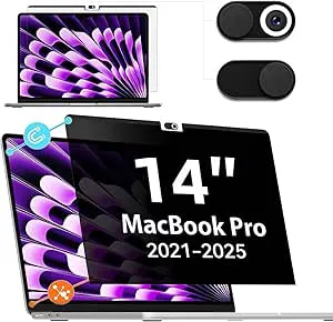 MacBook Pro 14 tum insynsskyddsskärm, magnetiskt integritetsfilter kompatibelt med Apple MacBook Pro 14,2 tum 2021 Release A2442 med M1 Pro / M1 Max, anti-blått ljus skärmskydd IPROKKO