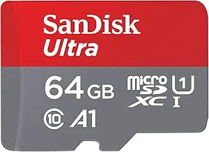 SanDisk Ultra 64 GB microSDXC UHS-I-kort för Chromebook med SD-adapter och upp till 140 MB/s överföringshastighet