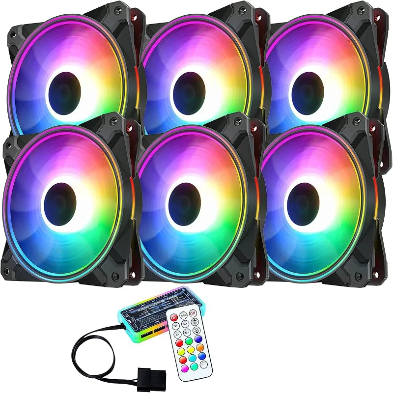 Generico 6X FÄRGLORAT ARGB LED-fläktar
