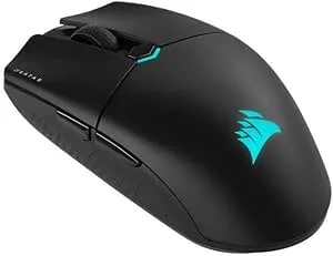 Corsair Katar Elite trådlös spelmus – jättelätt, optisk Marksman-sensor 26000 DPI, under 1 ms slipstream trådlös anslutning, batteritid upp till 110 timmar – svart