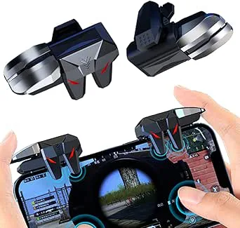 Ozkak Mobil kontroll spelutlösare joyick speltelefon L1R1 L2R2 tillbehör för PUBG Call of Duty kompatibel med iPhone iOS Android smartphone