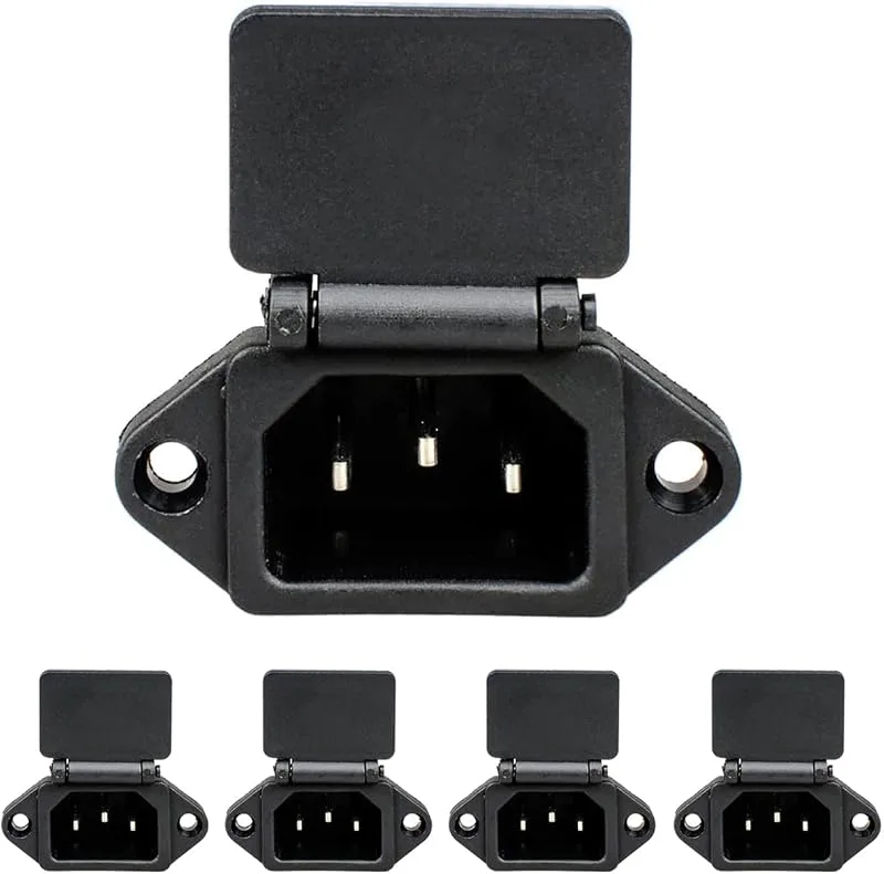 Greluma 5 St C14 Panelmonterad Kontaktadapter