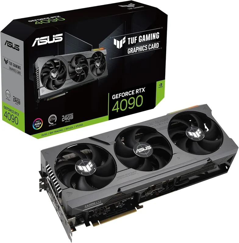 ASUS TUF Gaming GeForce RTX 4090 24 GB spelgrafikkort (DLSS 3, PCIe 4.0, 24 GB GDDR6X, HDMI 2.1a, DisplayPort 1.4a, TUF-