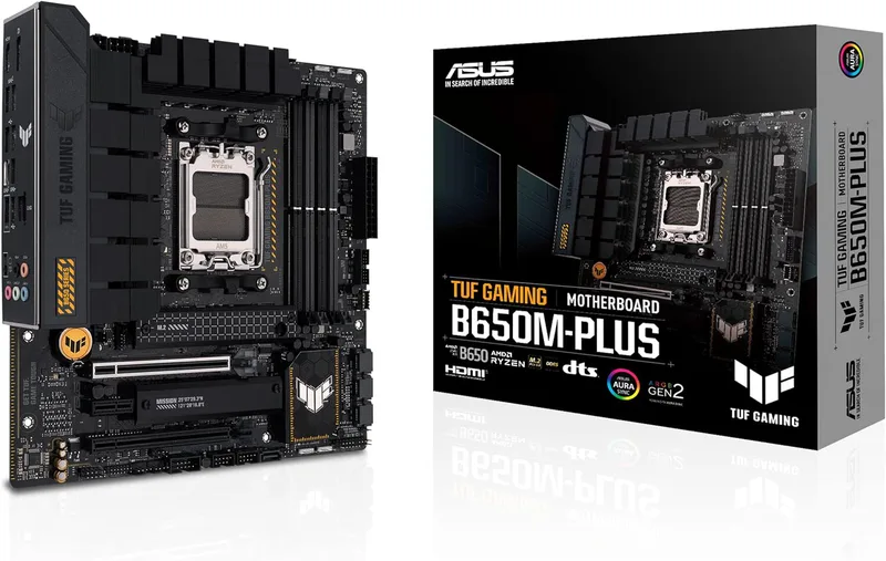 ASUS Moderkort TUF Gaming B650M-PLUS (AMD, AM5, DDR5, mATX)