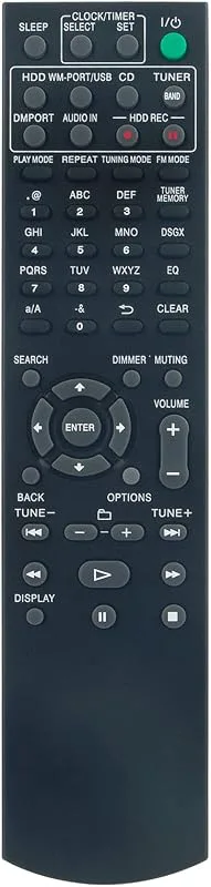VINABTY RM-E02E ersättningsfjärrkontroll kompatibel med SONY ljudsystem NAS-E300HD HCD-E300HD SS-CE300HD