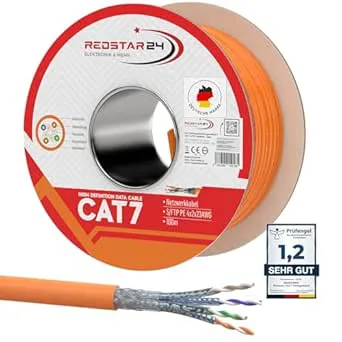 RedStar24 CAT 7 Netwerkkabel 100m Netwerkkabel Datakabel
