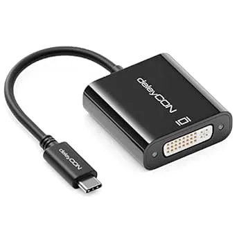 deleyCON USB C till DVI-Adapterkonverterare
