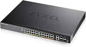 Zyxel 24-port GbE L3 Access PoE+ Switch with 6 10G Uplink (400 W) (XGS2220-10HP)