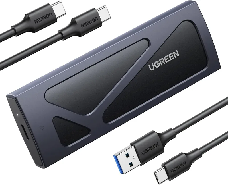 UGREEN NVMe M.2 Hölje USB 3.2 SSD 10Gbps M.2 Fodral för NVMe PCIe M-Key/M+B Key in 2230/2242/2260/2280 med USB C till C