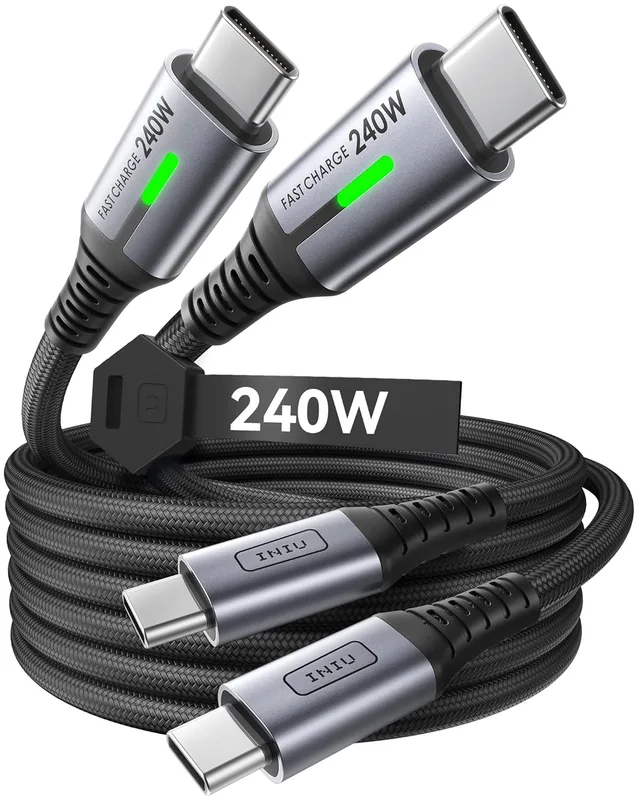 INIU USB-C to USB-C Cable 240W 2-Pack
