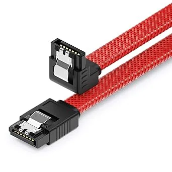deleyCON 60cm SATA 3 Kabel Nylon 6 Gbit/s Datakabel SATA III