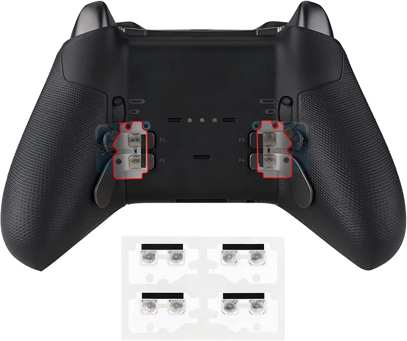 eXtremeRate Back Paddle Enhancement Metal Pad Kit för Xbox Elite Series 2, Elite Series 2 Core Controller (Model 1797)