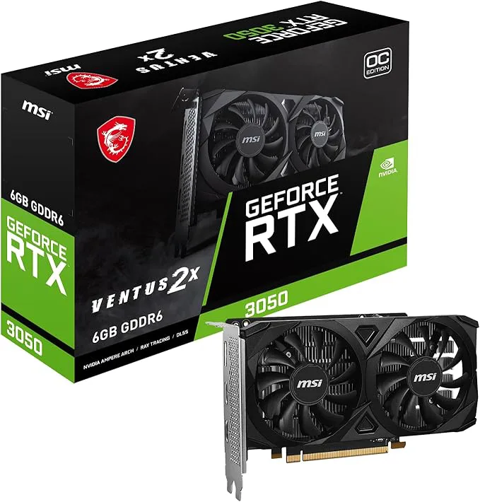 MSI GeForce RTX 3050 VENTUS 2X E 6G OC spelgrafikkort