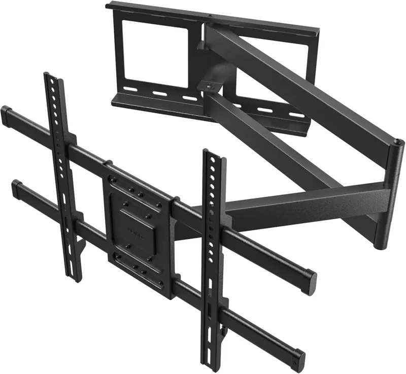 BONTEC TV-väggfäste, extra lång ledarm för 32-75 tums TV-apparater, full rörelse TV väggmontering, lutning, svängbar, rotera, universellt väggfäste, upp till 60 kg, max VESA 600 x 400 mm