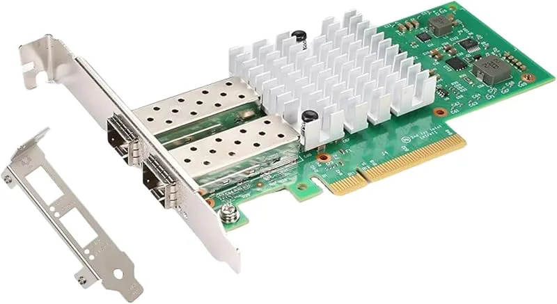 QSFPTEK 10G Ethernet-nätverkskort, 2 x SFP-portserver-nätverkskort med Broadcom BCM57810S Chipsats, 10 Gbit/s Ethernet-A