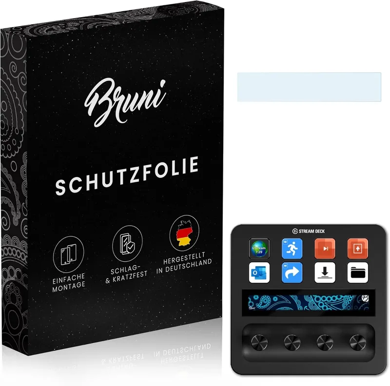 Bruni Skärmskydd är kompatibel med Elgato Stream Deck Plus Film