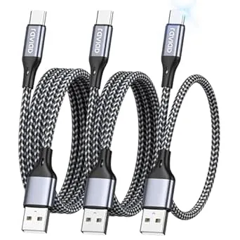 RAVIAD USB C-kabel [3-pack 0.3M+1M+2M]