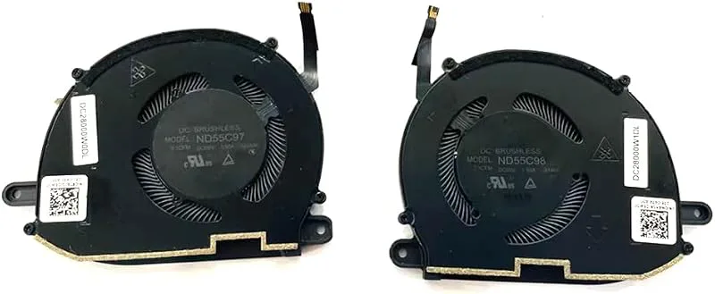Kylfläkt för bärbar dator ett par för DELL XPS 13 Plus 9320 (2022) 0XTRJG XTRJG ND55C97-21A04 0WRH5K WRH5K ND55C98-21A05