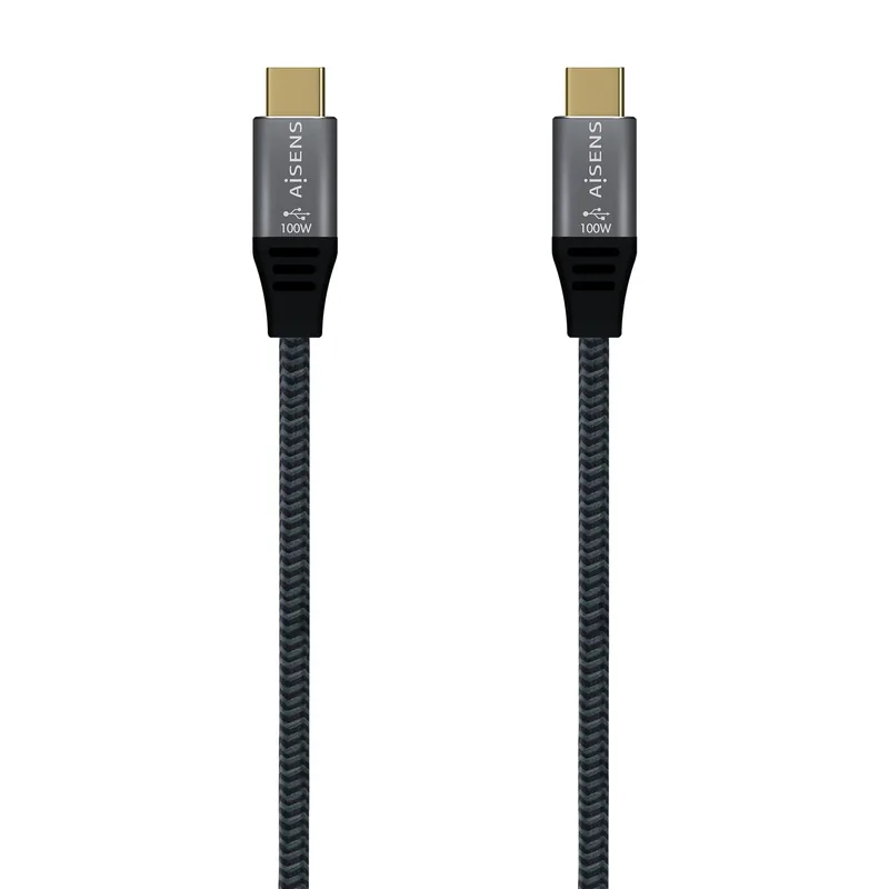 AISENS USB 3.2 Gen2-kabel i aluminium, USB-C, 20 Gbps, 100 W