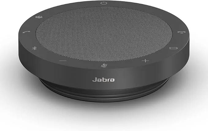 Jabra Speak2 55 trådlös Bluetooth-högtalare – bärbar högtalare med 4 brusreducerande mikrofoner, 50 mm fulldistanshögtalare och bredbandsljud – certifierad Microsoft Teams-högtalare – mörkgrå
